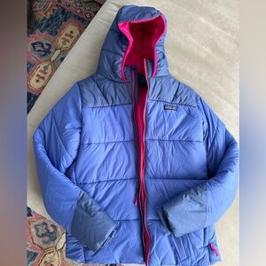 VGUC Patagonia Kids Synthetic Puffer Hoody Coat XXL Float Blue